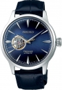 SEIKO Presage Cocktail Time 'Blue Moon' Three Hands 40.5mm Silver Stainless Steel Leather Stap SSA405J1