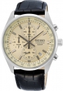 SEIKO Conseptual Chronograph 40mm Silver Stainless Steel Leather Strap SSB383P1