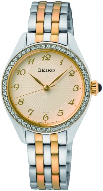 SEIKO Caprice Three Hands 29mm Two Tone Stainless Steel Bracelet SUR480P1