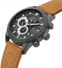 TIMBERLAND Nickerson Multifunction 49mm Black Stainless Steel Leather Strap TDWGF2100202