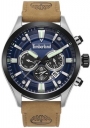 TIMBERLAND Tidemark Dual Time  Multifunction 46mm Leather Strap TDWGF2132101