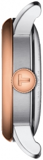 TISSOT Le Locle Brilliants Three Hands 29mm Two Tone Rose Gold Stainless Steel Bracelet T006.207.22.036.00