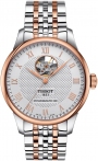 TISSOT Le Locle Powermatic 80 Open Heart 39.3mm Two Tone Rose Gold Stainless Steel Bracelet T006.407.22.033.02