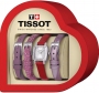 TISSOT Lovely Square Valentines Two Hands 20mm Stainless Steel Leather Strap T058.109.16.036.00