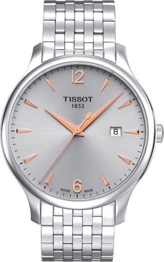 TISSOT Tradition Three Hands 42mm Silver Stainless Steel Bracelet T063.610.11.037.01