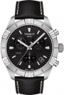 TISSOT PR 100 Sport Gent Chronograph 44mm Silver Stainless Steel Leather Strap T101.617.16.051.00