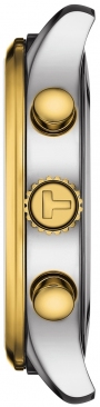 TISSOT Classic XL Chronograph Quartz 45mm Two Tone Gold & Silver Stainless Steel Bracelet T116.617.22.091.00