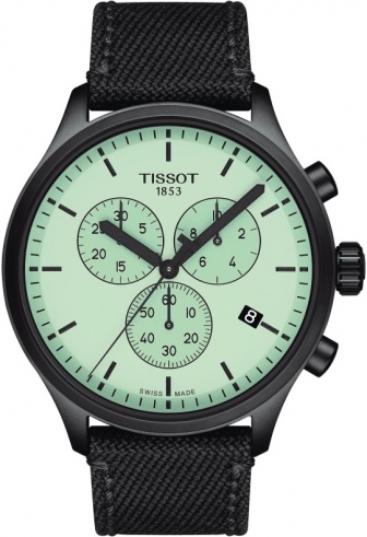 TISSOT Sport XL Chronograph Quartz 45mm Black Stainless Steel Fabric Strap T116.617.37.091.00