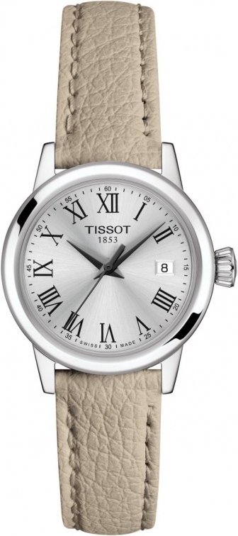 TISSOT Classic Dream Lady Three Hands 28mm Silver Stainless Steel Leather Strap T129.210.16.033.00