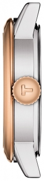 TISSOT Classic Dream Lady Three Hands 28mm Two Tone Rose Gold & Silver Stainless Steel Bracelet T129.210.22.013.00