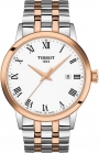 TISSOT Classic Dream Three Hands 42mm Two Tone Silver & Rose Gold Stainless Steel Bracelet T129.410.22.013.00