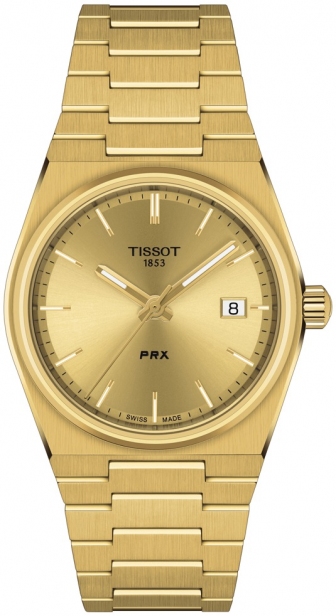 TISSOT PRX Three Hands 35mm Gold Stainless Steel Bracelet T137.210.33.021.00
