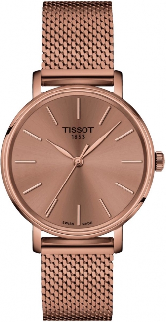 TISSOT Everytime Lady 34mm Rose Gold Stainless Steel Bracelet T143.210.33.331.00