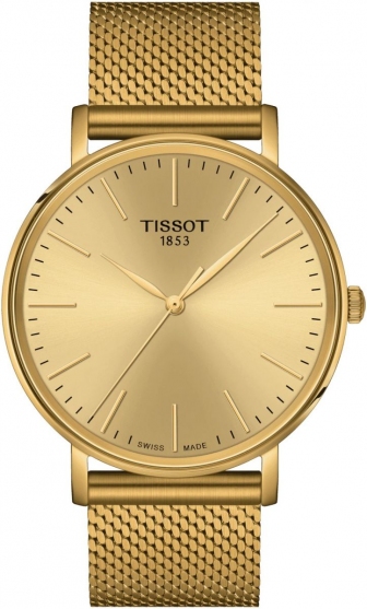 TISSOT Everytime Gent Three Hands 40mm Gold Stainless Steel Bracelet T143.410.33.021.00