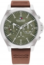 TOMMY HILFIGER Lance Multifunction 46mm Stainless Steel Leather Strap 1710522
