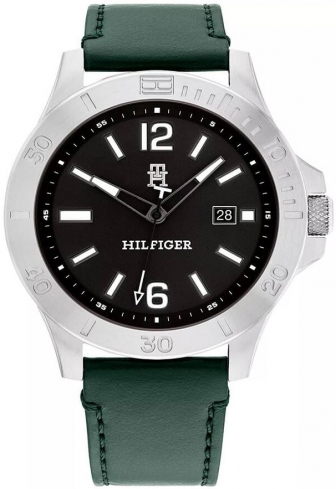 TOMMY HILFIGER Ryan 46mm Stainless Steel Leather Strap 1710531