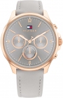 TOMMY HILFIGER Scarlett Two Hands 38mm Rose Gold Stainless Steel Leather Strap 1782449