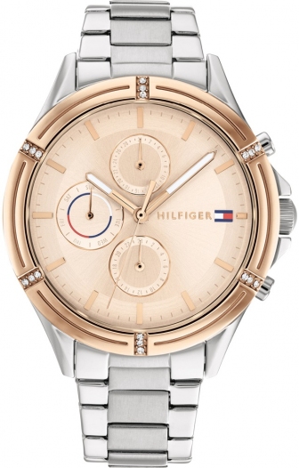 TOMMY HILFIGER Ariana Multifunction 38mm Two Tone Rose Gold Stainless Steel Bracelet 1782503