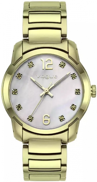 VOGUE Sorento Three Hands 34mm Gold Stainless Steel Bracelet 611241