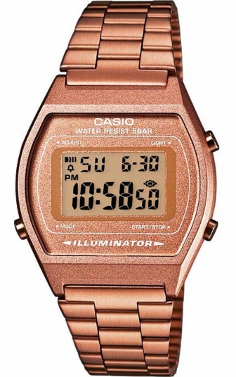 CASIO Vintage Collection Digital Multifunction Rose Gold Stainless Steel Bracelet B-640WC-5A