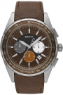 DKNY Chronograph 45mm Stainless Steel Leather Strap NY1487
