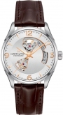 HAMILTON Jazzmaster Open Heart Three Hands Automatic 42mm Stainless Steel Leather Strap H32705551