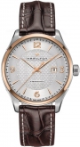 HAMILTON Jazzmaster Viewmatic Three Hands 44mm Two Tone Rose Gold Stainless Steel Leather Strap H42725551