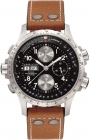 HAMILTON Khaki Aviation X-Wind Automatic Chronograph 44mm Stainless Steel Leather Strap H77616533