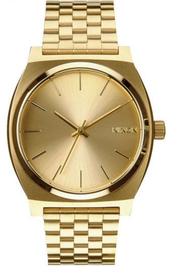 NIXON The Time Teller Three Hands 37mm All Gold Stainless Steel Bracelet A045-511-00