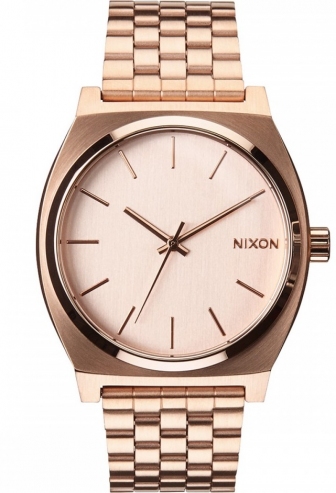 NIXON The Time Teller Three Hands 37mm All Rose Gold Stainless Steel Bracelet A045-897-00
