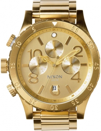 NIXON The 48-20 Chronograph 48mm All Gold Stainless Steel Bracelet A486-502-00