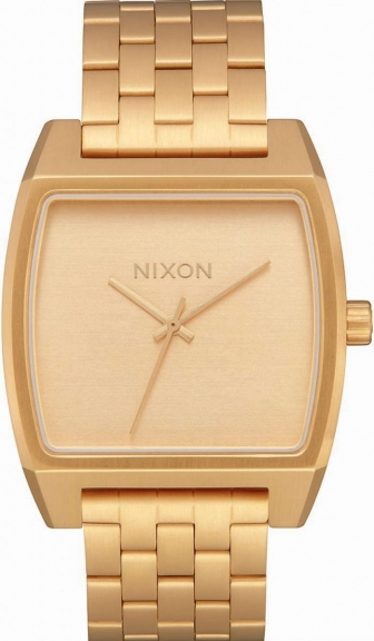 NIXON The Time Tracker Three Hands 37mm All Gold Stainless Steel Bracelet A1245-502-00