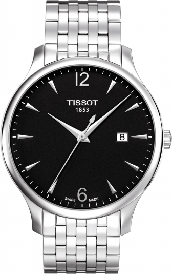 TISSOT Tradition Three Hands 42mm Silver Stainless Steel Bracelet T063.610.11.057.00