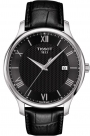 TISSOT T-Classic Tradition Three Hands 42mm Stainless Steel Leather Strap T063.610.16.058.00