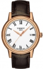 TISSOT T-Classic Carson Gents Three Hands Rose Gold Stainless Steel Leather Strap T085.410.36.013.00