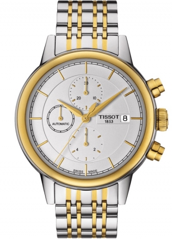 TISSOT Carson Automatic Chronograph Two Tone Stainless Steel Bracelet T085.427.22.011.00