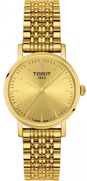 TISSOT Everytime Lady Three Hands 30mm Gold Stainless Steel Bracelet T109.210.33.021.00