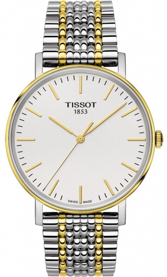 TISSOT Everytime Gent Three Hands 38mm Two Tone Gold Stainless Steel Bracelet T109.410.22.031.00