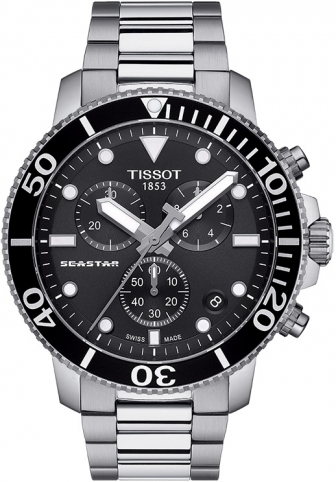 TISSOT Seastar 1000 Chronograph 45.5mm Stainless Steel Bracelet T120.417.11.051.00
